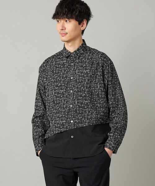 COMME CA MEN（コムサメン）の「ピンパターン 切替シャツ（シャツ/ブラウス・メンズ・ブラック・M/L）」の4枚目の写真