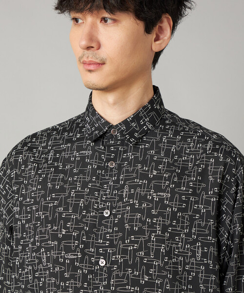 COMME CA MEN（コムサメン）の「ピンパターン 切替シャツ（シャツ/ブラウス・メンズ・ブラック・M/L）」の9枚目の写真