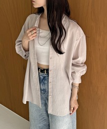 【雑誌InRed5月号掲載】冷感リネンバンドカラーシャツ【親子コーデ】