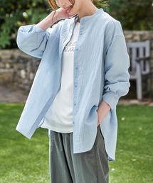 ikka | 冷感リネンバンドカラーシャツ(シャツ/ブラウス)