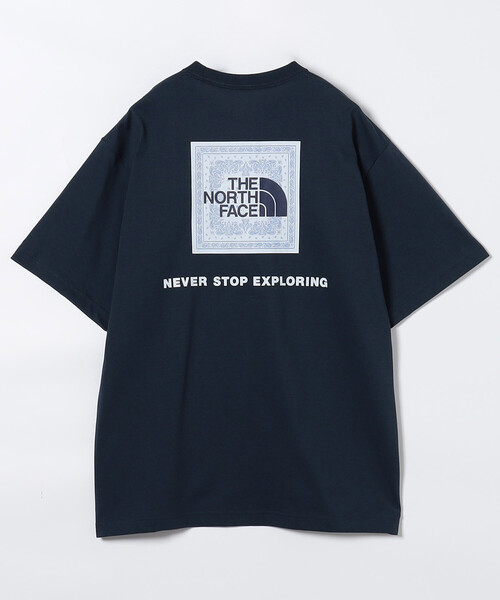 THE NORTH FACE(ザノースフェイス)の「THE NORTH FACE/ザ・ノース・フェイス S/S Bandana Square Logo tee / NT32446 / ショートスリーブバンダナスクエアロゴティー(Tシャツ/カットソー・メンズ・ブラック/ホワイト/グレー/パープル/ネイビー・X-LARGE/XX-LARGE/MEDIUM/LARGE)」の4枚目の写真