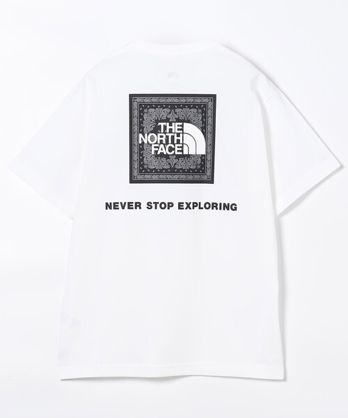 THE NORTH FACE(ザノースフェイス)の「THE NORTH FACE/ザ・ノース・フェイス S/S Bandana Square Logo tee / NT32446 / ショートスリーブバンダナスクエアロゴティー(Tシャツ/カットソー・メンズ・ブラック/ホワイト/グレー/パープル/ネイビー・X-LARGE/XX-LARGE/MEDIUM/LARGE)」の2枚目の写真