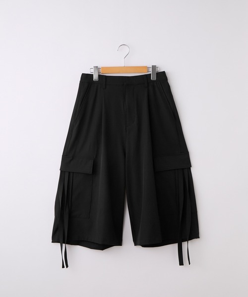 SERACE（セラス）の「【SERACE】Loose drape mode wide cargo half pants / ルーズドレープモードワイドカーゴハーフパンツ（カーゴパンツ・メンズ・ライトグレー/ブラック・L/M/S）」の22枚目の写真