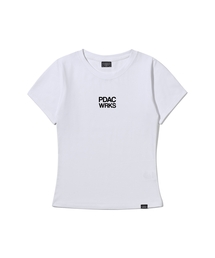 PD PDAC スリムフィット半袖Tシャツホワイト