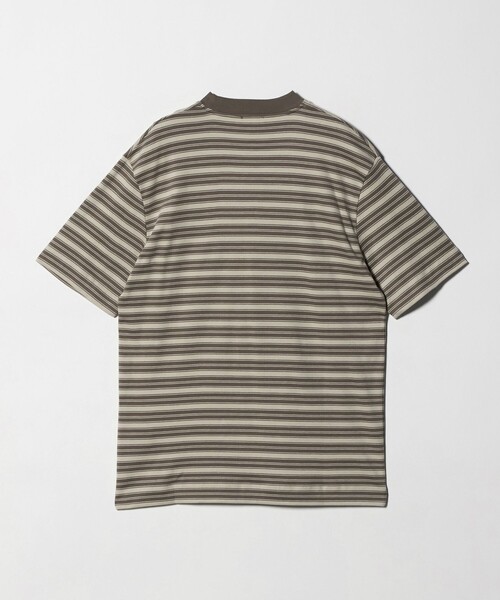 SUNSPEL(サンスペル)の「<SUNSPEL>リラックスフィット ヘビーウェイト ボーダー Tシャツ(Tシャツ/カットソー・メンズ・ネイビー/ブラウン系・S/M/L)」の6枚目の写真