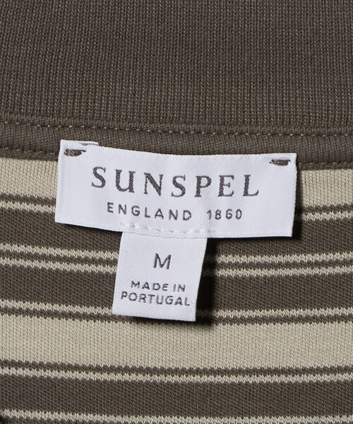 SUNSPEL(サンスペル)の「<SUNSPEL>リラックスフィット ヘビーウェイト ボーダー Tシャツ(Tシャツ/カットソー・メンズ・ネイビー/ブラウン系・S/M/L)」の4枚目の写真
