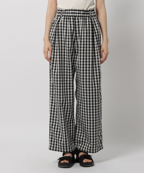 niko and...（ニコアンド）の「Gardenタックプリントパンツ（その他パンツ・レディース・ホワイト/ベージュ/ブルー/ブラウン・FREE）」の7枚目の写真