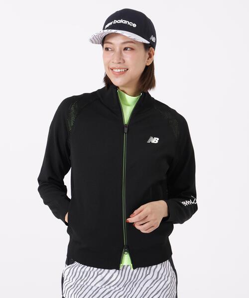 New Balance Golf（ニューバランスゴルフ）の「【new balance golf】フルジップ ニット ブルゾン (WOMENS)（ブルゾン・レディース・イエロー/ブラック/ホワイト・MEDIUM/LARGE/SMALL）」の3枚目の写真
