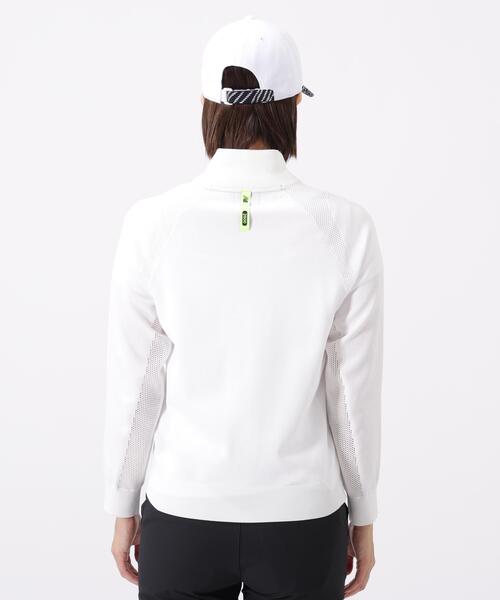 New Balance Golf（ニューバランスゴルフ）の「【new balance golf】フルジップ ニット ブルゾン (WOMENS)（ブルゾン・レディース・イエロー/ブラック/ホワイト・MEDIUM/LARGE/SMALL）」の11枚目の写真