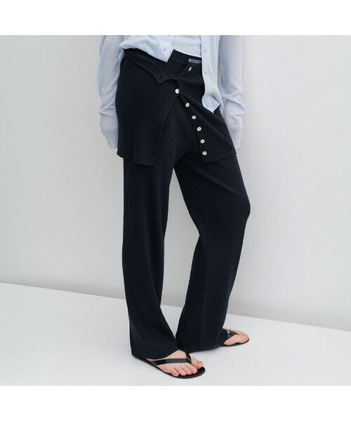 ATELIER NAIN(アトリエナイン)の「AN MULTI USED BUISTIER SET KNIT PANTS S (PT-5744)(その他パンツ・レディース・アイボリー/ダークネイビー・FREE)」の1枚目の写真