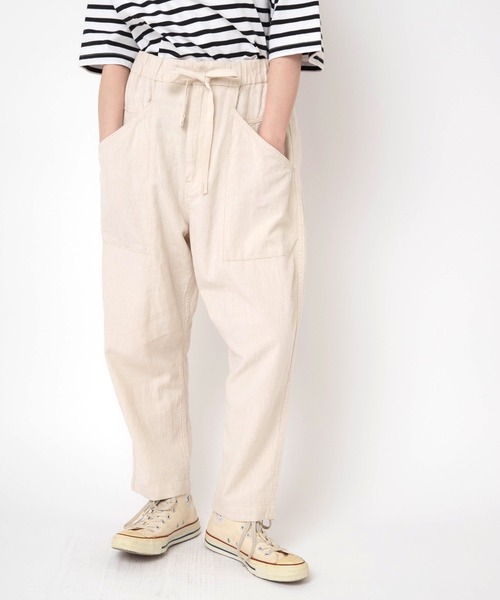 URCH RNA（アーチ アールエヌエー）の「R4439 レーヨンリネンクロップドアトリエパンツ（その他パンツ・レディース・イエロー/ナチュラル/ブラック/グリーン・FREE）」の2枚目の写真