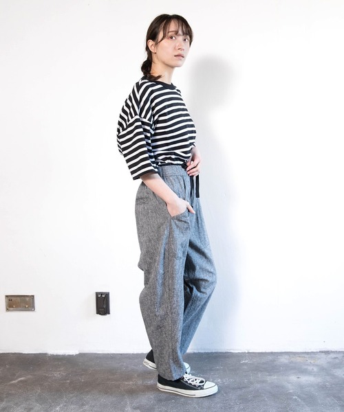 URCH RNA(アーチ アールエヌエー)の「R4439 レーヨンリネンクロップドアトリエパンツ(その他パンツ・レディース・イエロー/ナチュラル/ブラック/グリーン・FREE)」の22枚目の写真