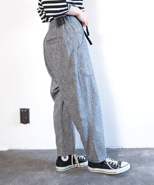 URCH RNA（アーチ アールエヌエー）の「R4439 レーヨンリネンクロップドアトリエパンツ（その他パンツ・レディース・イエロー/ナチュラル/ブラック/グリーン・FREE）」の5枚目の写真