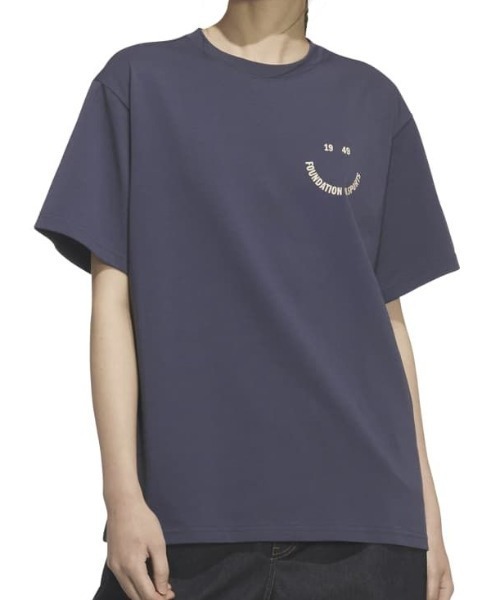 adidas(アディダス)の「アディダス adidas バービイジ ルーズフィット 半袖 Tシャツ(Tシャツ/カットソー・レディース・オフホワイト/ネイビー/グリーン・XL/L/M/S)」の3枚目の写真