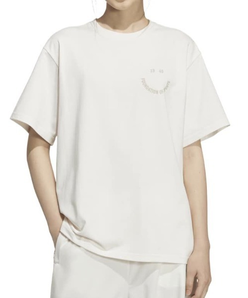adidas(アディダス)の「アディダス adidas バービイジ ルーズフィット 半袖 Tシャツ(Tシャツ/カットソー・レディース・オフホワイト/ネイビー/グリーン・XL/L/M/S)」の2枚目の写真