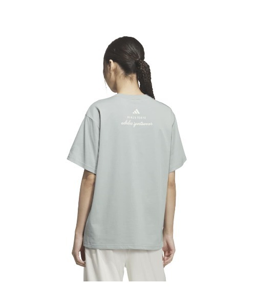 adidas(アディダス)の「アディダス adidas バービイジ ルーズフィット 半袖 Tシャツ(Tシャツ/カットソー・レディース・オフホワイト/ネイビー/グリーン・XL/L/M/S)」の12枚目の写真