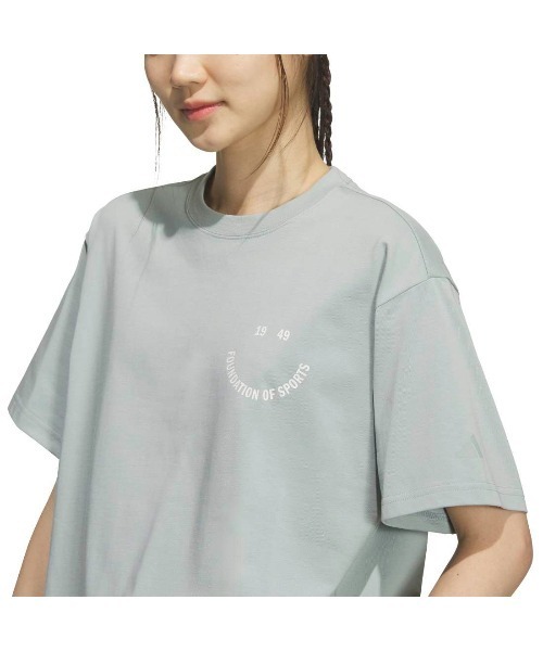 adidas(アディダス)の「アディダス adidas バービイジ ルーズフィット 半袖 Tシャツ(Tシャツ/カットソー・レディース・オフホワイト/ネイビー/グリーン・XL/L/M/S)」の13枚目の写真