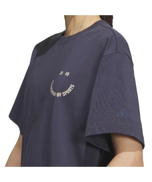 adidas(アディダス)の「アディダス adidas バービイジ ルーズフィット 半袖 Tシャツ(Tシャツ/カットソー・レディース・オフホワイト/ネイビー/グリーン・XL/L/M/S)」の6枚目の写真