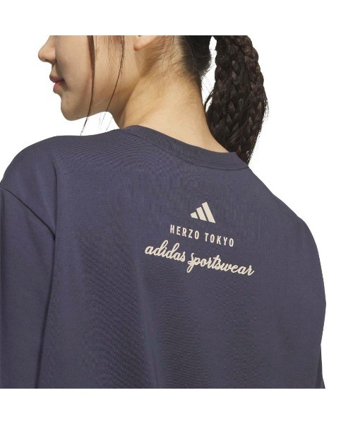 adidas(アディダス)の「アディダス adidas バービイジ ルーズフィット 半袖 Tシャツ(Tシャツ/カットソー・レディース・オフホワイト/ネイビー/グリーン・XL/L/M/S)」の7枚目の写真