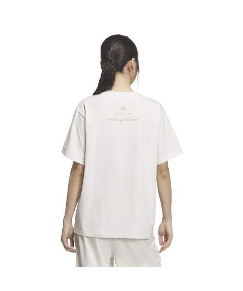adidas(アディダス)の「アディダス adidas バービイジ ルーズフィット 半袖 Tシャツ(Tシャツ/カットソー・レディース・オフホワイト/ネイビー/グリーン・XL/L/M/S)」の16枚目の写真