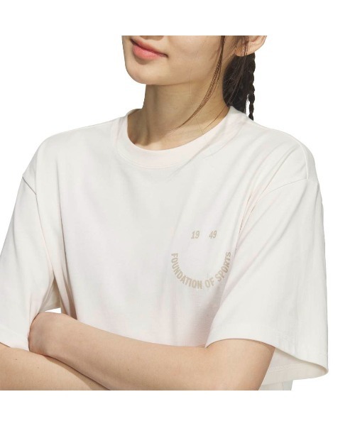 adidas(アディダス)の「アディダス adidas バービイジ ルーズフィット 半袖 Tシャツ(Tシャツ/カットソー・レディース・オフホワイト/ネイビー/グリーン・XL/L/M/S)」の17枚目の写真
