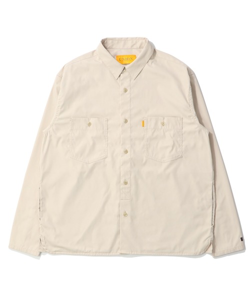 UNION(UNION TOKYO)(ユニオン)の「UNION TOKYO BUCKLER LS SHIRT ユニオントーキョー シャツ(シャツ/ブラウス・メンズ・ホワイト/パープル・S/M/L/XL)」の1枚目の写真