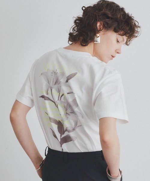 Muel Chic(ミュエルシック)の「Neo Chill T shirt ネオチルTシャツ(Tシャツ/カットソー・レディース・ホワイト/ベージュ/スミクロ・FREE)」の2枚目の写真