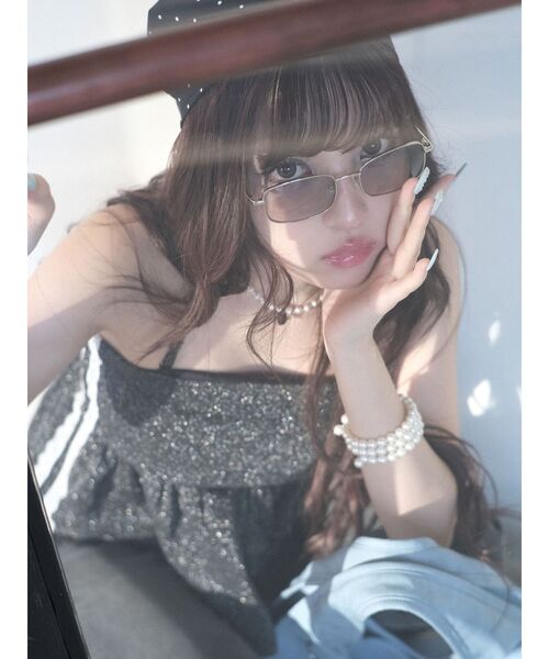 jouetie(ジュエティ)の「【MINAMI×jouetie】ラメスウェットビスチェ(キャミソール・レディース・ブラック/グレー・MEDIUM)」の2枚目の写真