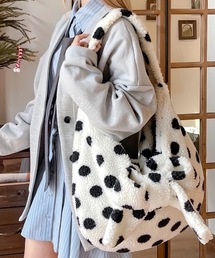 ボアドットリボンショルダーバッグ