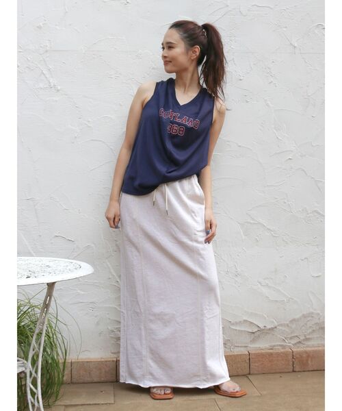 Ungrid（アングリッド）の「メッシュコンビリメイクロゴタンクトップ（タンクトップ・レディース・ネイビー/オフホワイト/レッド・FREE）」の21枚目の写真