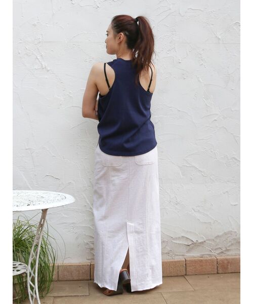 Ungrid（アングリッド）の「メッシュコンビリメイクロゴタンクトップ（タンクトップ・レディース・ネイビー/オフホワイト/レッド・FREE）」の22枚目の写真