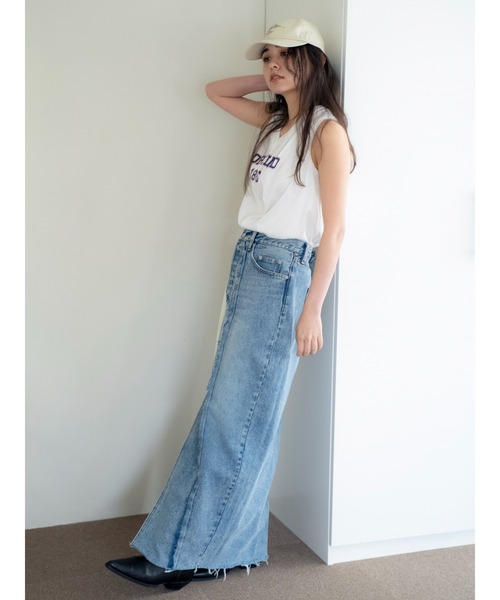 Ungrid（アングリッド）の「メッシュコンビリメイクロゴタンクトップ（タンクトップ・レディース・ネイビー/オフホワイト/レッド・FREE）」の7枚目の写真