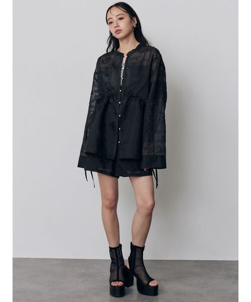 MURUA(ムルーア)の「メッシュシアーブーツサンダル(サンダル・レディース・ブラック/ブラウン・24.5/23.5/22.5)」の12枚目の写真