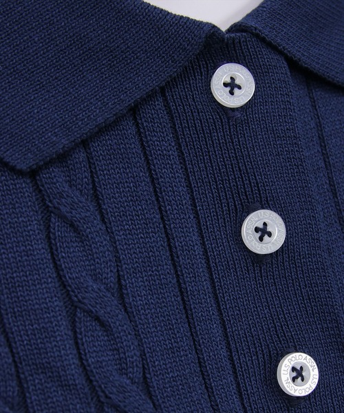 U.S. POLO ASSN.】clear 別注 ケーブルノースリーブニットトップス