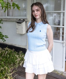 clear（クリア）の「【U.S. POLO ASSN.】clear 別注 ケーブルノースリーブニットトップス（ニット/セーター）」
