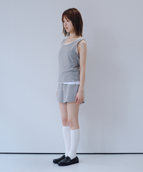 OHESHIO(オヘシオ)の「BASIC U-NECK SLEEVELESS, MELANGE GRAY(Tシャツ/カットソー・レディース・その他・FREE)」の6枚目の写真