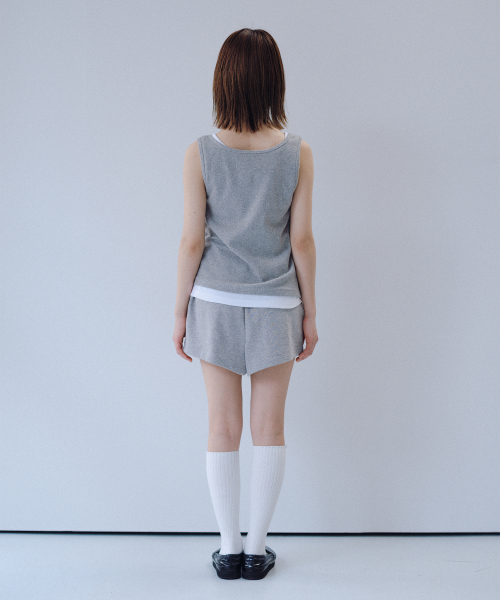 OHESHIO(オヘシオ)の「BASIC U-NECK SLEEVELESS, MELANGE GRAY(Tシャツ/カットソー・レディース・その他・FREE)」の7枚目の写真