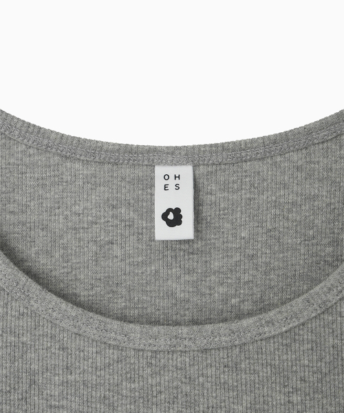 OHESHIO(オヘシオ)の「BASIC U-NECK SLEEVELESS, MELANGE GRAY(Tシャツ/カットソー・レディース・その他・FREE)」の3枚目の写真