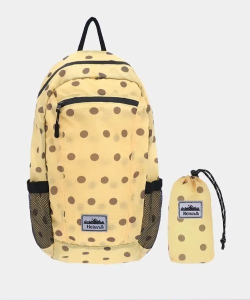 HEISAN(ハイサン)の「◇HEISAN◇ブランド直輸入正規品/折りたためる/パッカブル/超軽量 コンパクト ポケット バッグ V1 ドット ULTRA-LIGHT COMPACT POCKET BAG V1 DOT(バックパック/リュック・レディース・ブラック/ブルー/チャコール/ピンク/ホワイト・FREE)」の15枚目の写真