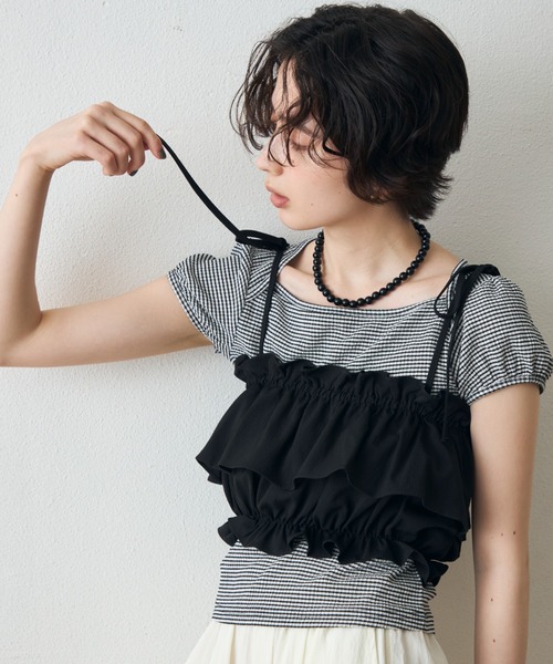 Trish（トリッシュ）の「ギャザーフリルビスチェ（キャミソール）」 - WEAR