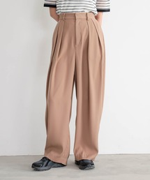 for/c（フォーシー）の「[低身長/高身長向けサイズ有]ダブルクロスタックパンツ【サスティナブル】（スラックス）」