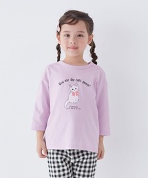 七分袖」に該当するTシャツ/カットソー（パープル/紫色系