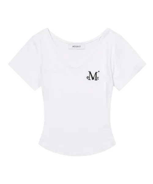 MUCENT(ムセント)の「MUCENT/ONYX Vネックトップス(Tシャツ/カットソー・レディース・グレー/ブラック/ホワイト・FREE)」の13枚目の写真
