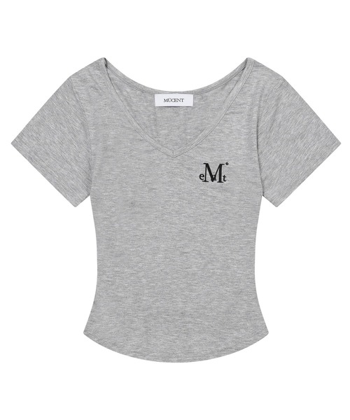 MUCENT(ムセント)の「MUCENT/ONYX Vネックトップス(Tシャツ/カットソー・レディース・グレー/ブラック/ホワイト・FREE)」の21枚目の写真