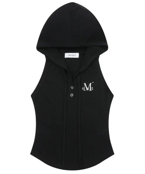 MUCENT(ムセント)の「MUCENT/スリムフードスリーブレストップス(Tシャツ/カットソー・レディース・チャコールグレー/グレー/ブラック・FREE)」の12枚目の写真