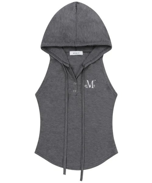 MUCENT(ムセント)の「MUCENT/スリムフードスリーブレストップス(Tシャツ/カットソー・レディース・チャコールグレー/グレー/ブラック・FREE)」の20枚目の写真