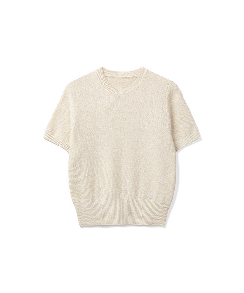 COSTUME O’CLOCK（コスチュームオクロック）の「[ITALY] ベーシックラウンドPKハーフニット5カラーCOWKT007（Tシャツ/カットソー・レディース・ブラック/アイボリー/ブラウン/オートミール/グレー・SMALL/MEDIUM）」の5枚目の写真