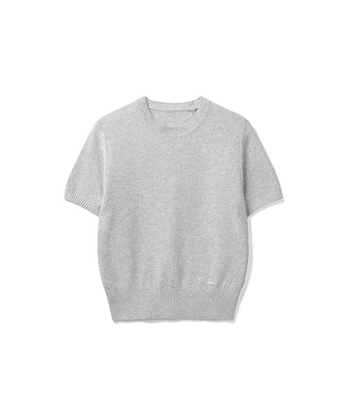 COSTUME O’CLOCK（コスチュームオクロック）の「[ITALY] ベーシックラウンドPKハーフニット5カラーCOWKT007（Tシャツ/カットソー・レディース・ブラック/アイボリー/ブラウン/オートミール/グレー・SMALL/MEDIUM）」の3枚目の写真
