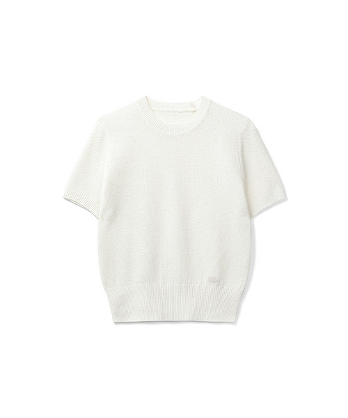 COSTUME O’CLOCK（コスチュームオクロック）の「[ITALY] ベーシックラウンドPKハーフニット5カラーCOWKT007（Tシャツ/カットソー・レディース・ブラック/アイボリー/ブラウン/オートミール/グレー・SMALL/MEDIUM）」の2枚目の写真
