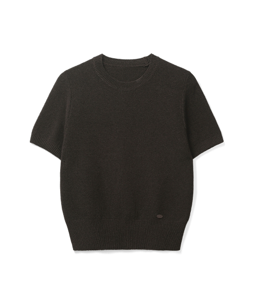 COSTUME O’CLOCK（コスチュームオクロック）の「[ITALY] ベーシックラウンドPKハーフニット5カラーCOWKT007（Tシャツ/カットソー・レディース・ブラック/アイボリー/ブラウン/オートミール/グレー・SMALL/MEDIUM）」の12枚目の写真